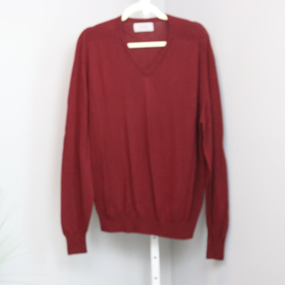 Vintage Titleist Collection Lambswool‎ Sweater Made in Scotland Men's L V-Neck